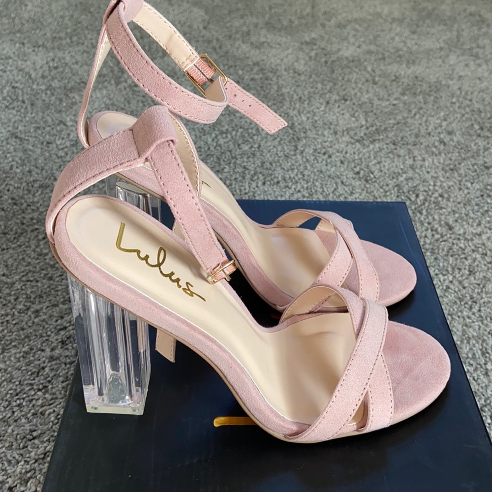 Lulus Blush Suede Heels Size 7